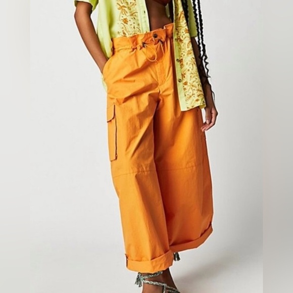 FREE PEOPLE  Hallie nylon parachute
NWT Orange XS - Picture 1 of 9